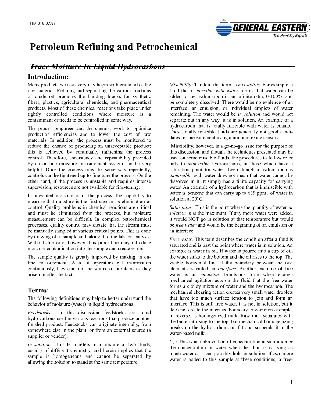 Petroleum Refining and Petrochemical