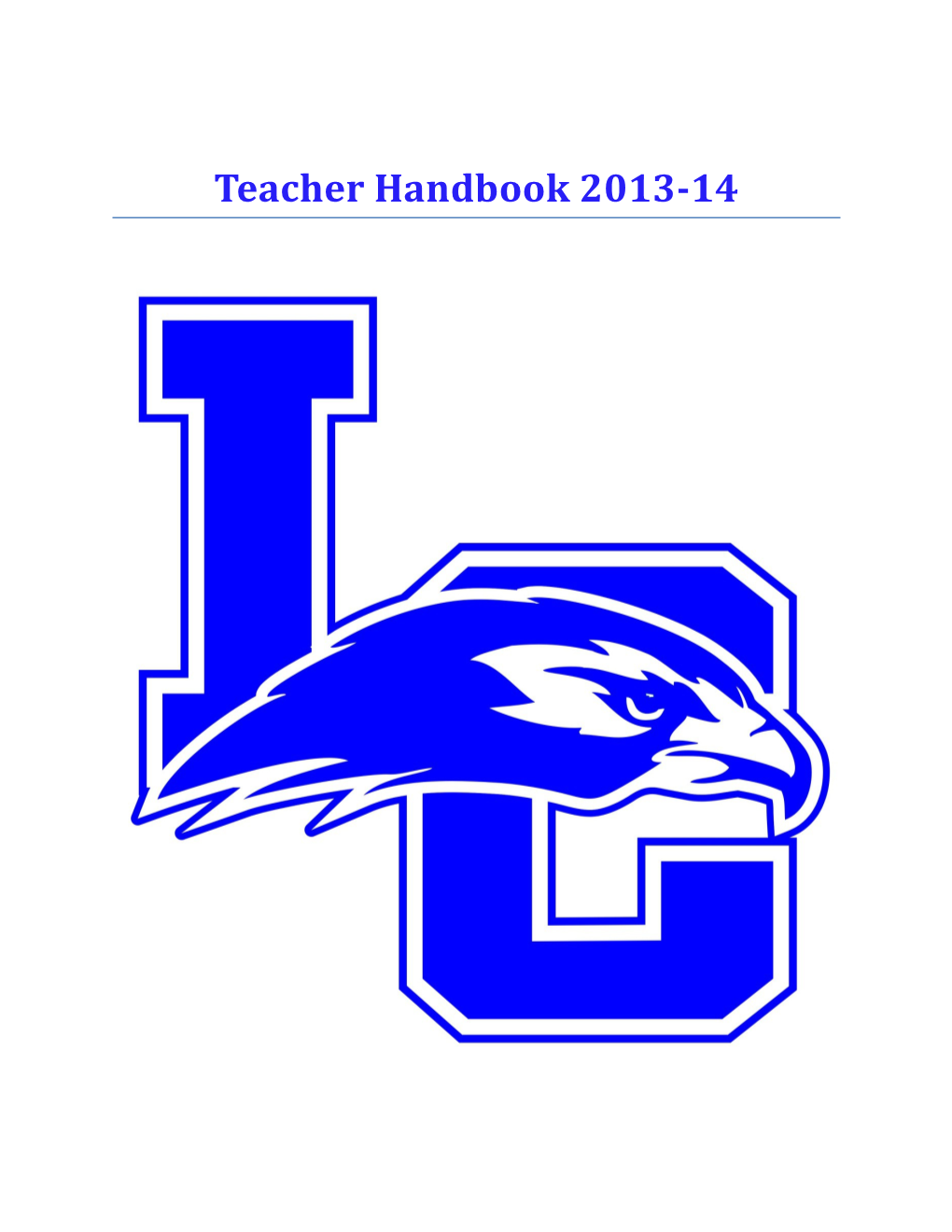 Teacher Handbook 2013-14