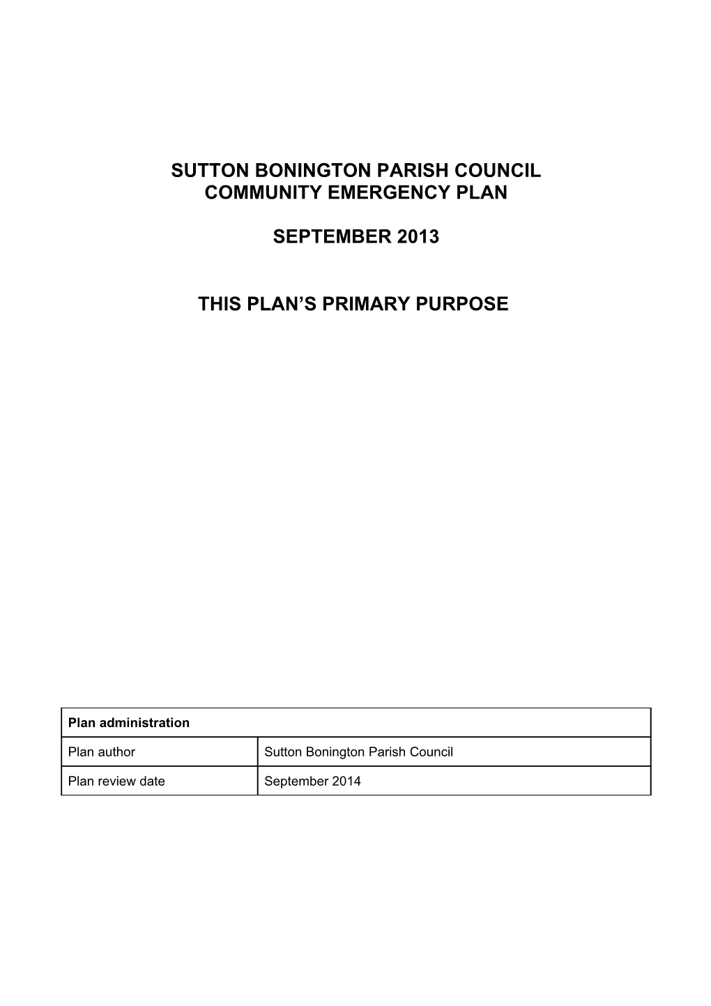 Sutton Bonington Parish Council