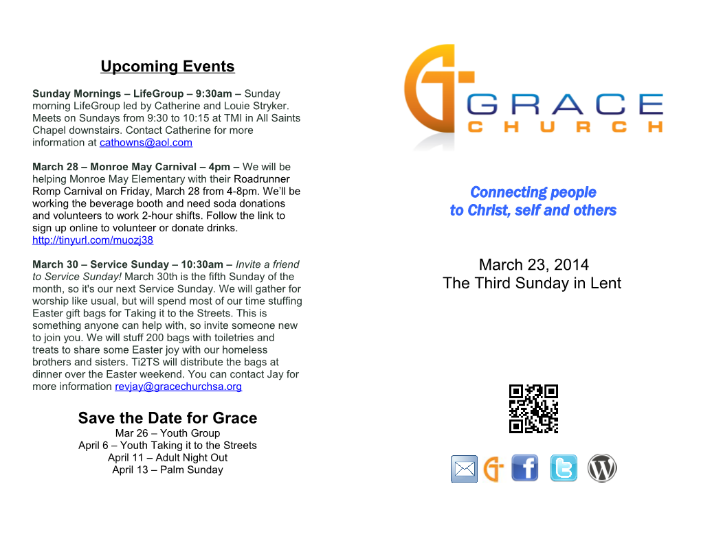 Save the Date for Grace