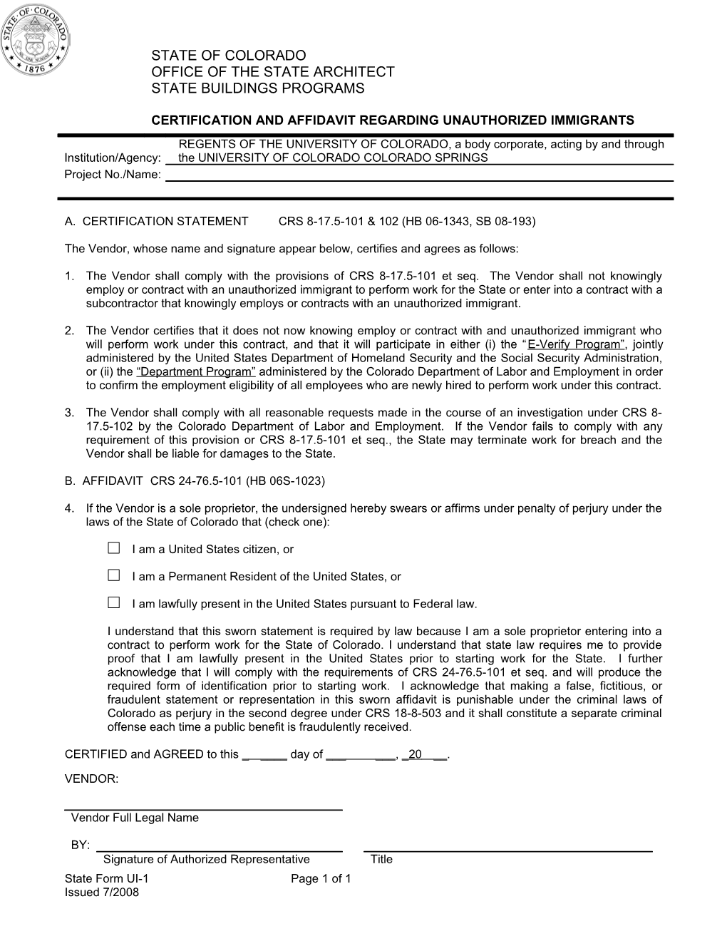 State of Colorado s13