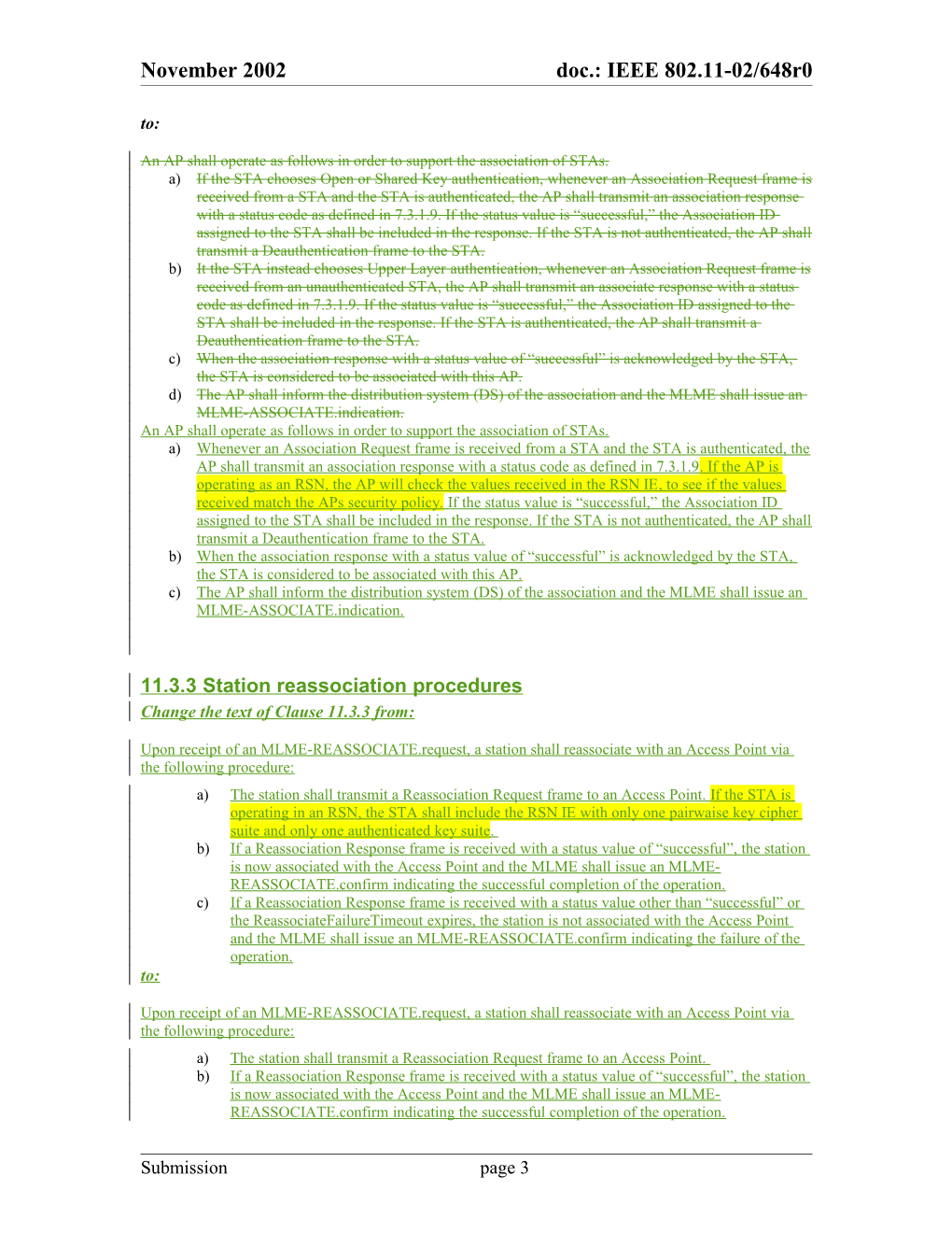 Proposed Edits to Clause 11 for 802.11I