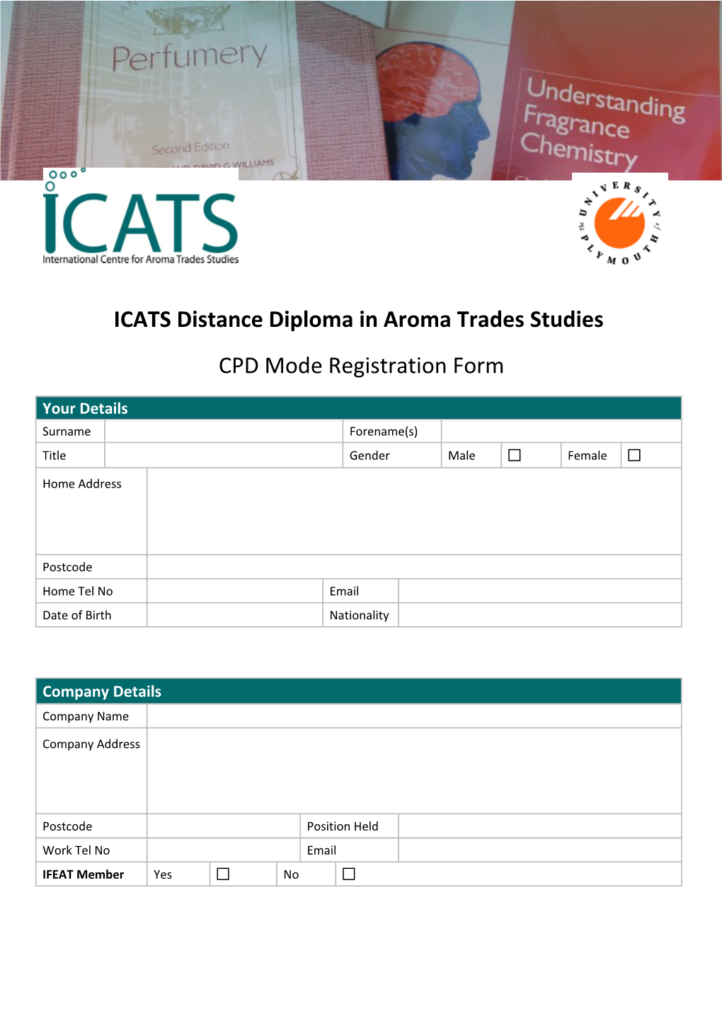 ICATS Distance Diploma in Aroma Trades Studies