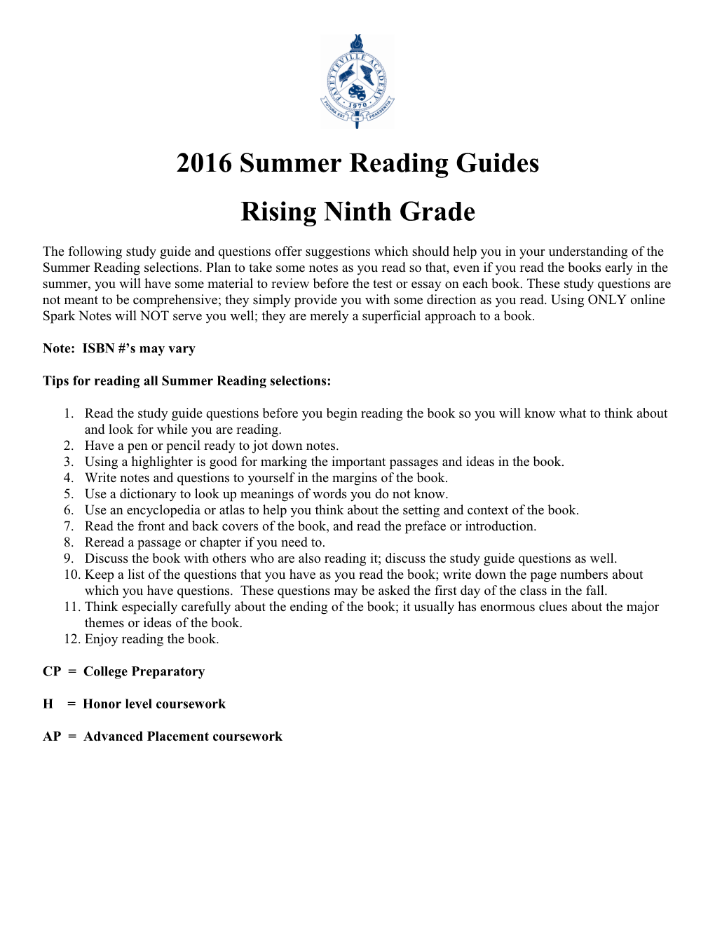 2008 Summer Reading Guides