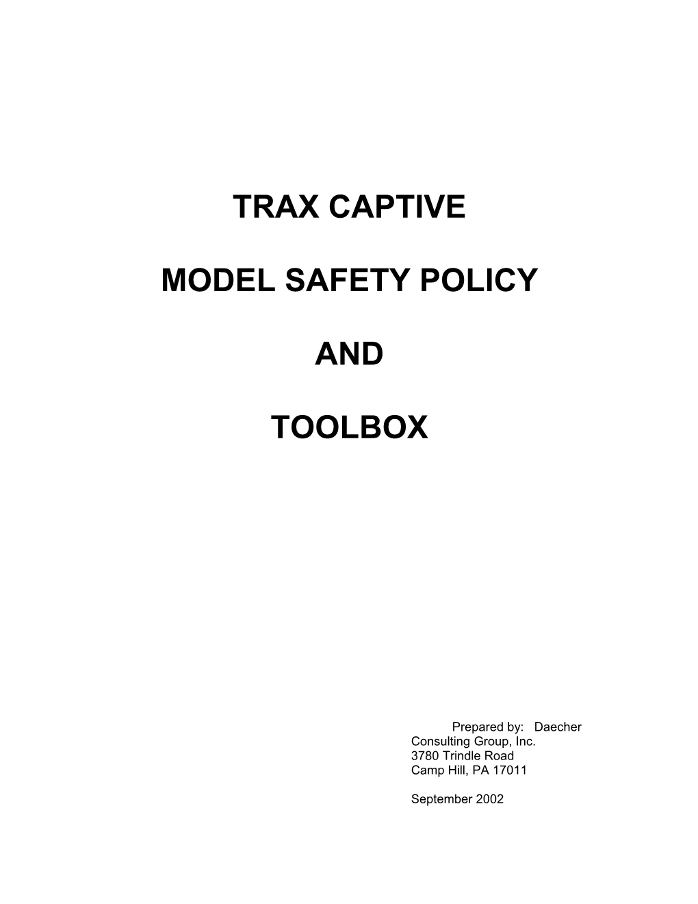 Model Safety Policy