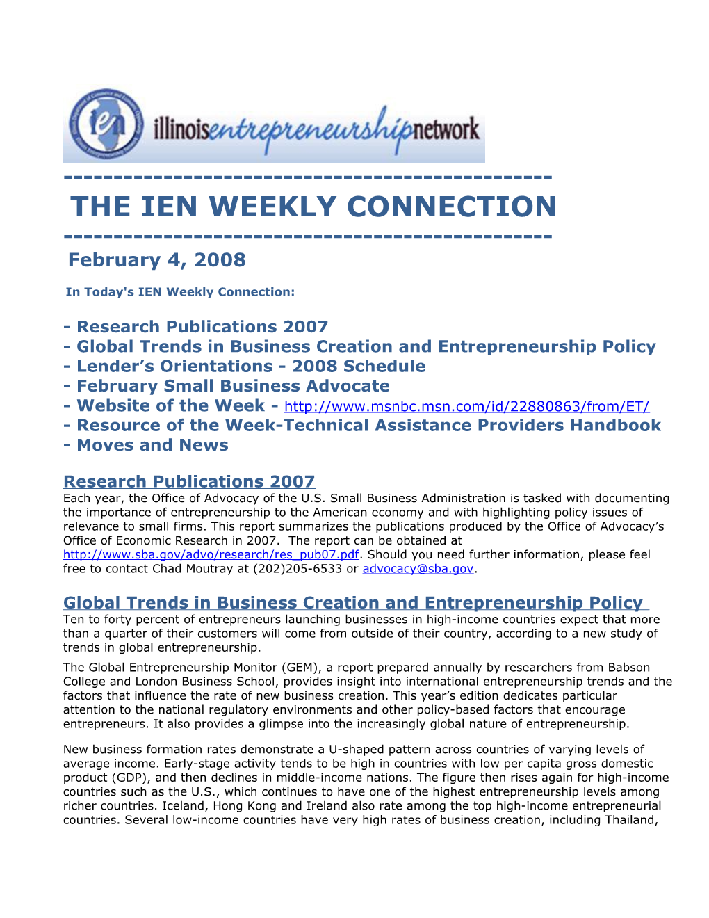 The Ien Weekly Connection s6