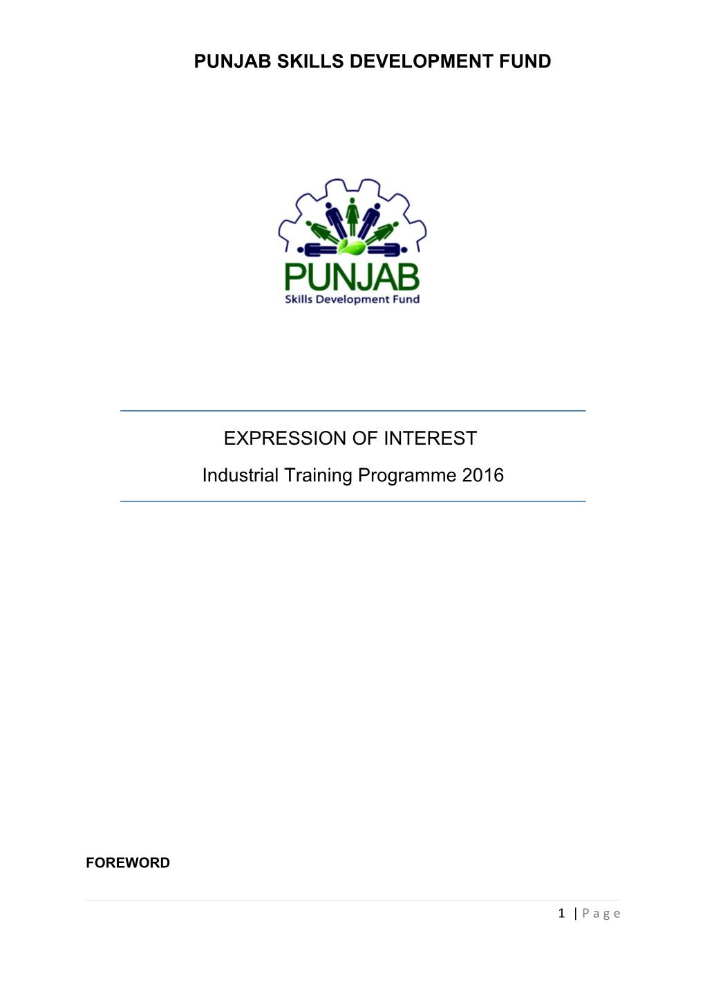 EXPRESSION of INTEREST Skills for Employability 2015 s1