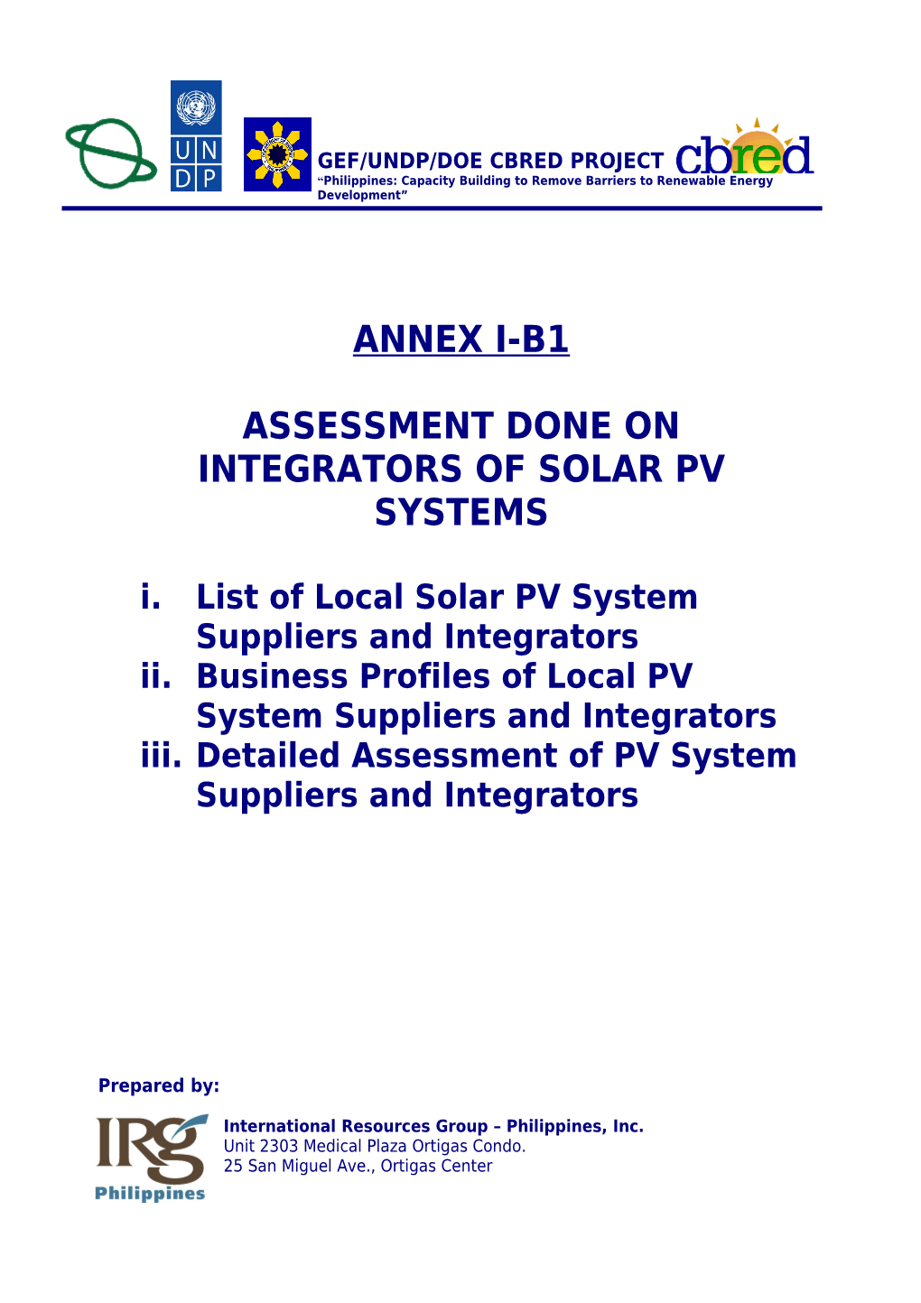 Assessment Done on Integrators of Solar Pv Systems