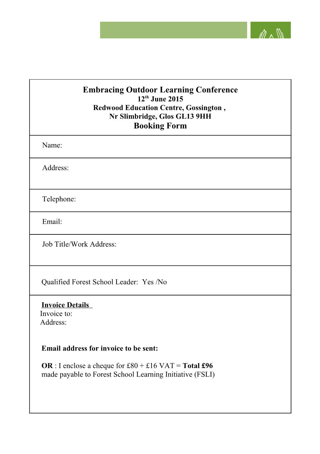 Embracing Outdoor Learning Conference