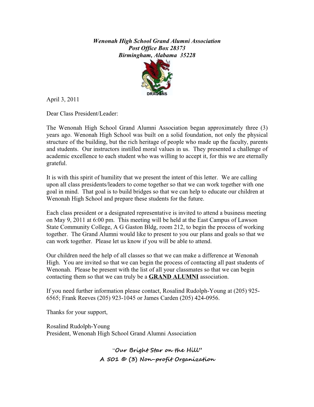 Wenonah High School Grand Alumni Association