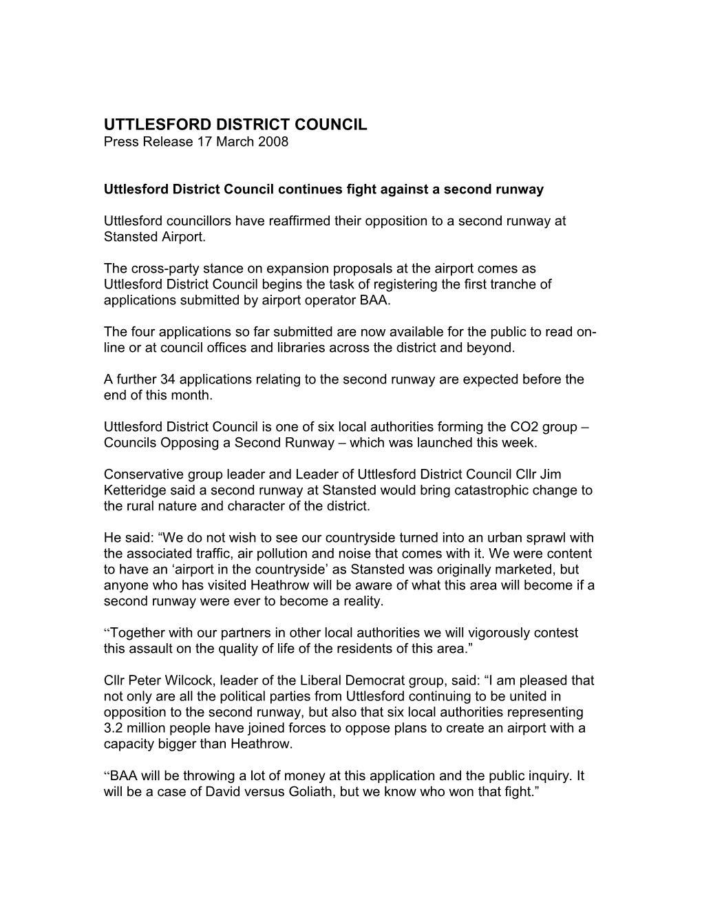 Uttlesford District Council