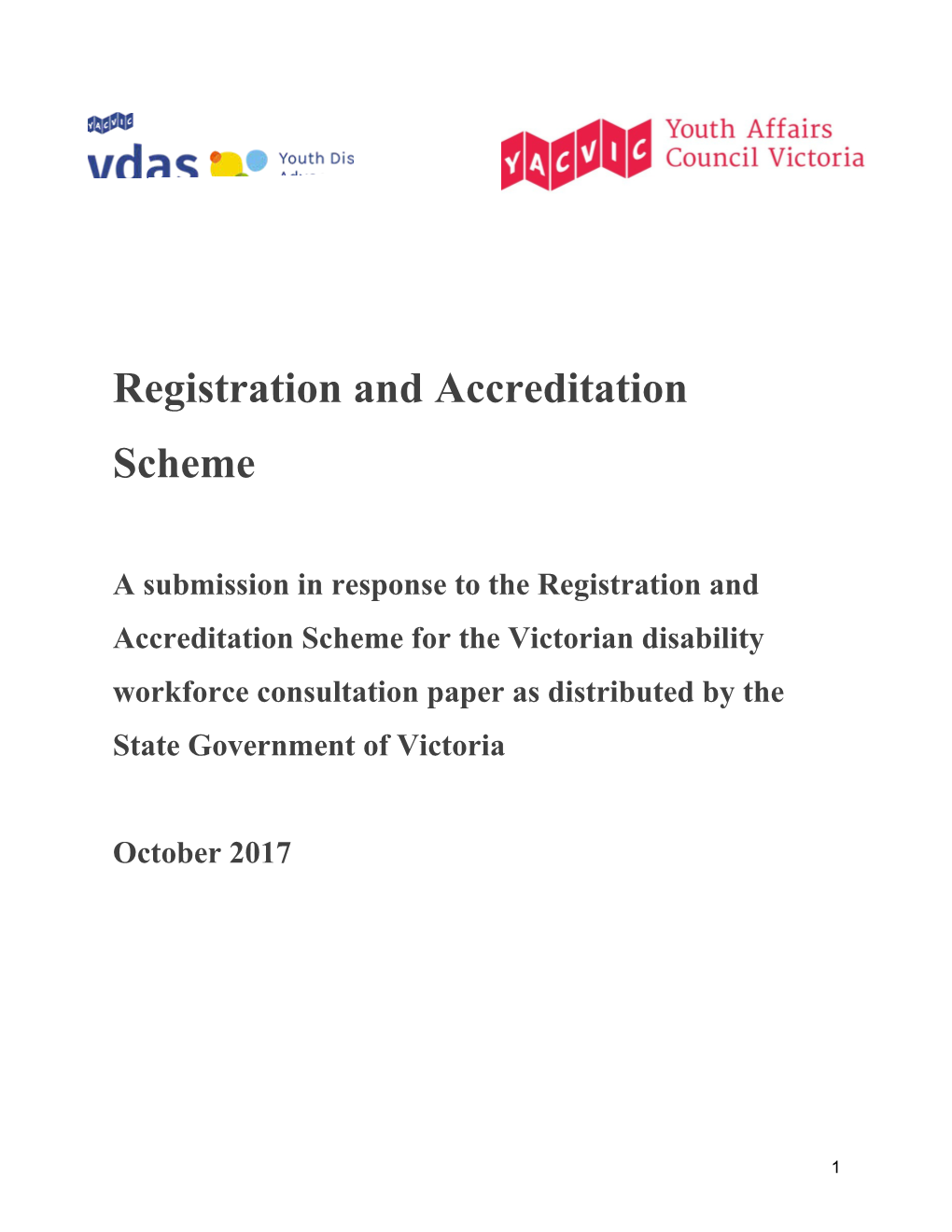 Registration and Accreditation Scheme