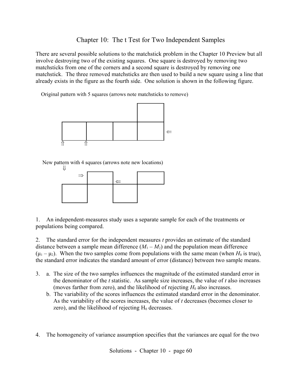 Chapter 10: the T Test for Two Independent Samples