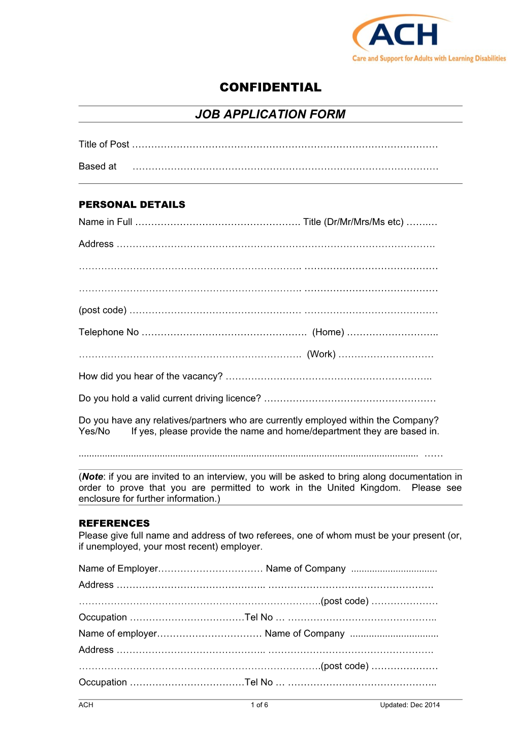 Job Application Form s12