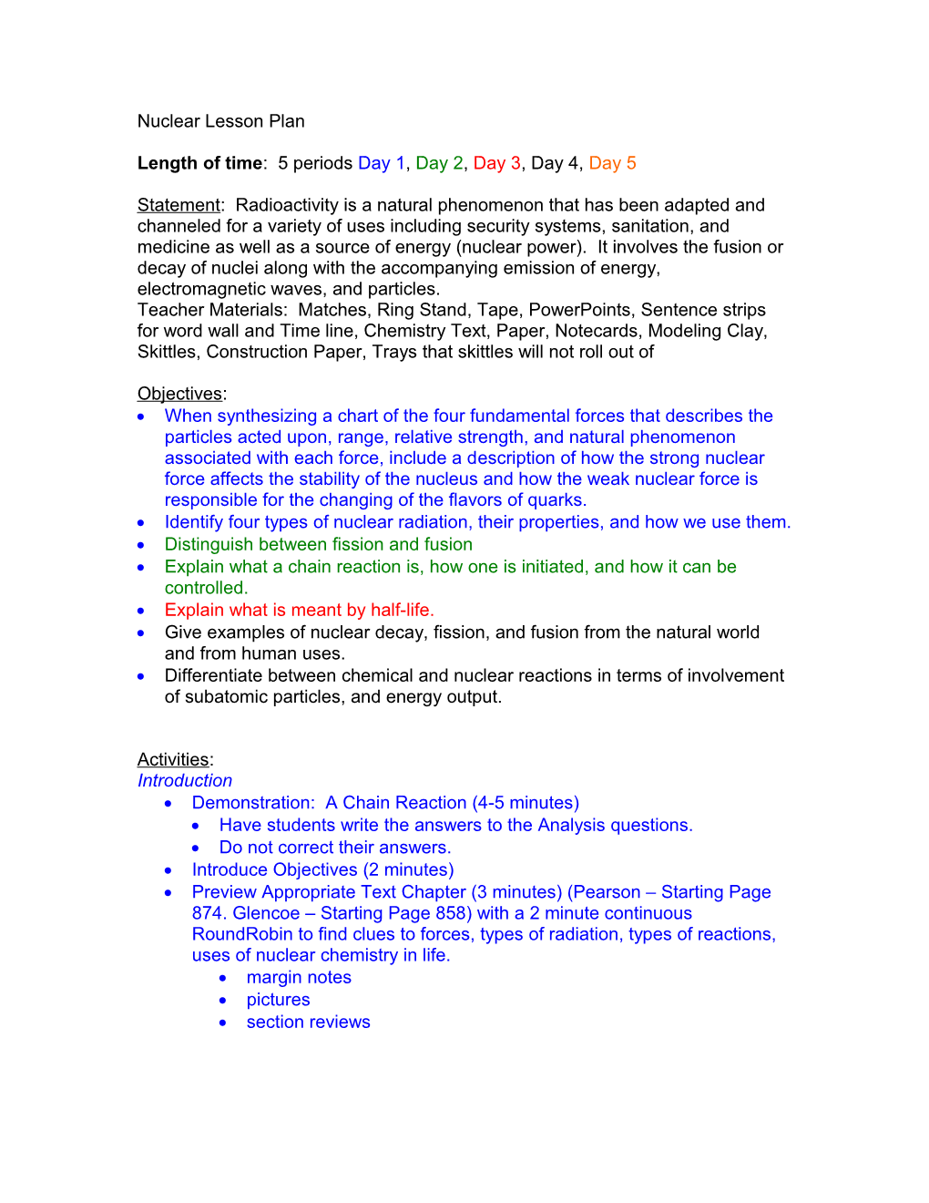 Chapter 9 Nuclear Changes