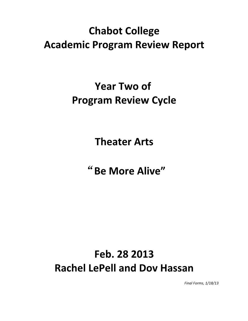 Academic Program Review Report s3