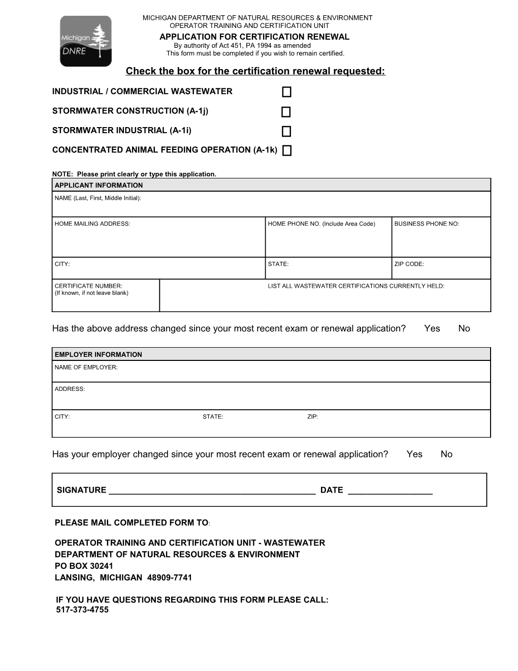 Michigan Department of Environmental Quality s2