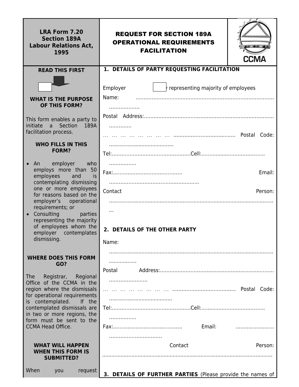 Who Fills in This Form?