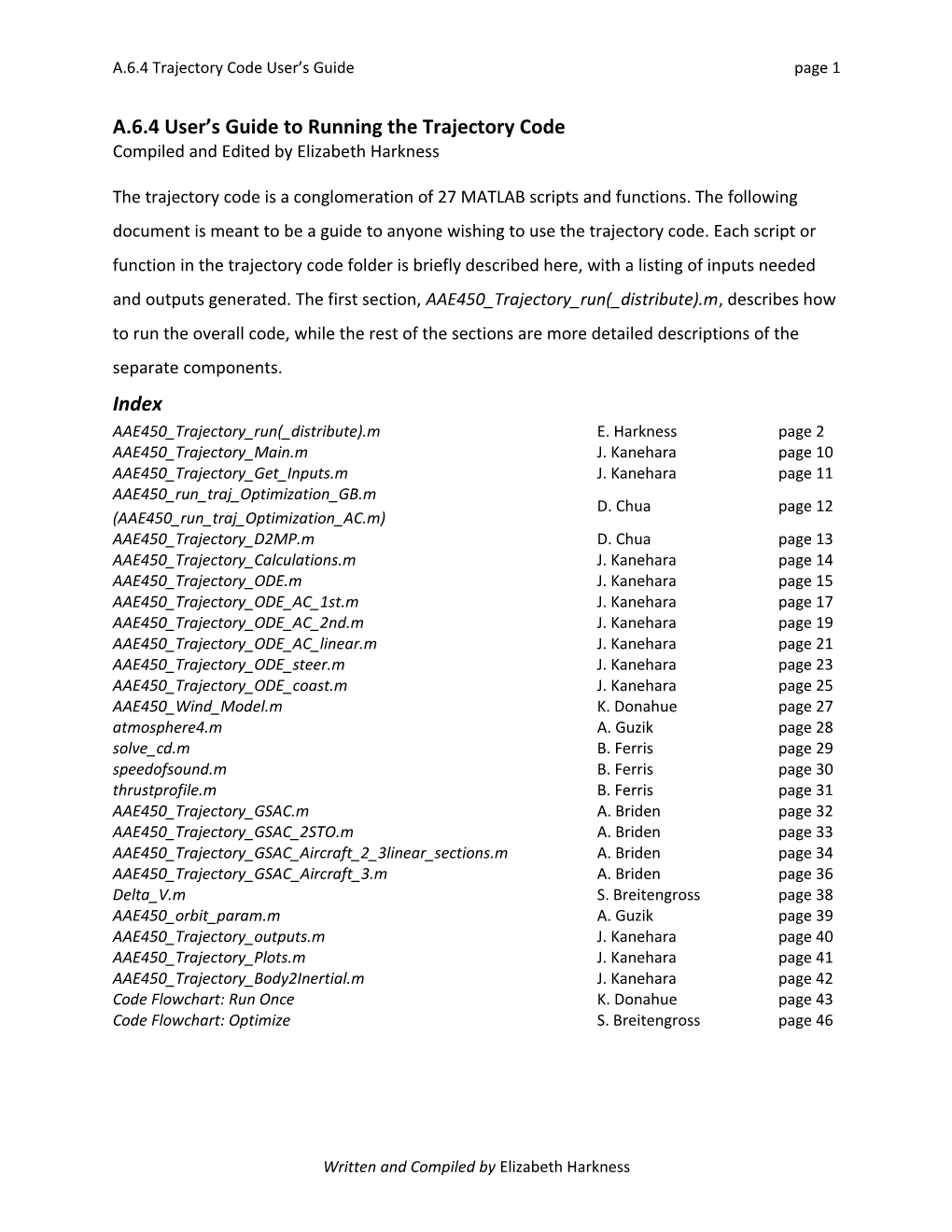 User S Guide to Running the Trajectory Code Using AAE450 Trajectory Run s1