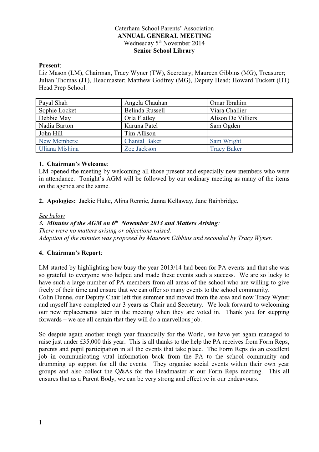 Caterham School Parents Association s2