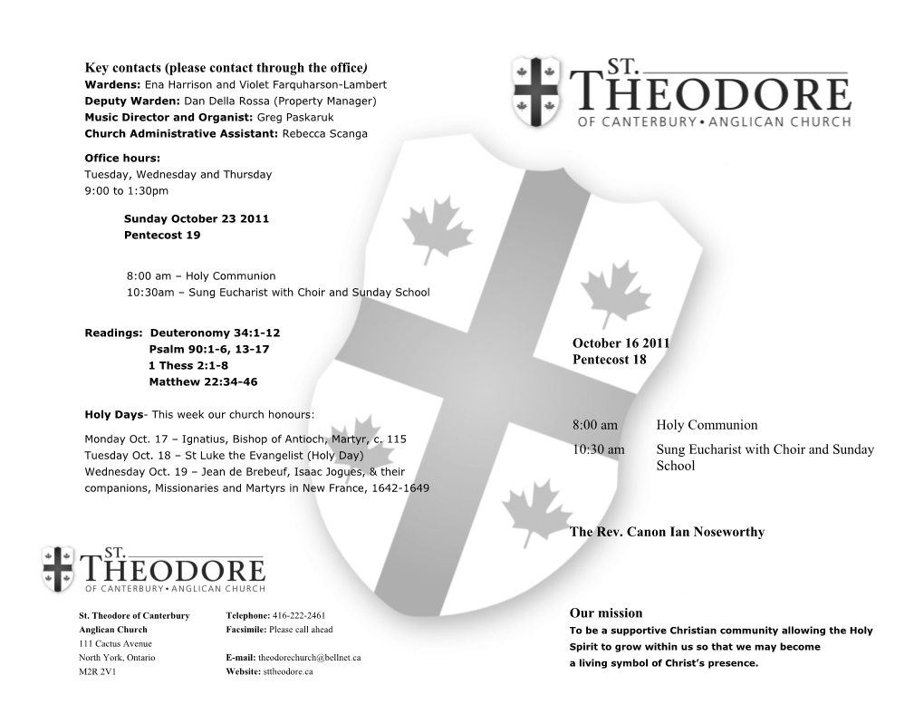 St. Theodore of Canterbury Anglican Church