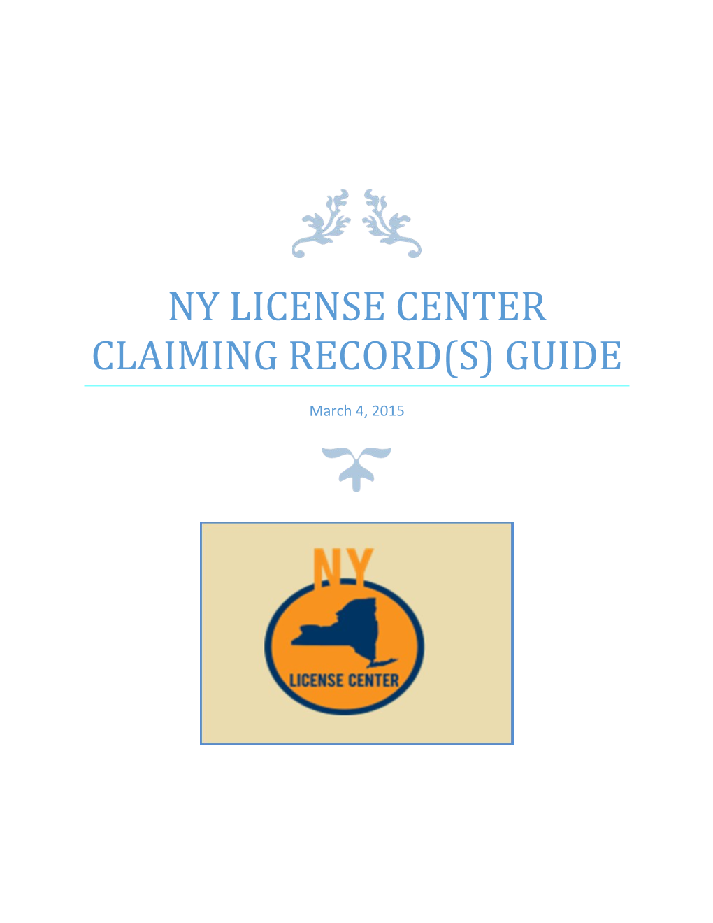 Ny License Center Claiming Record(S) Guide