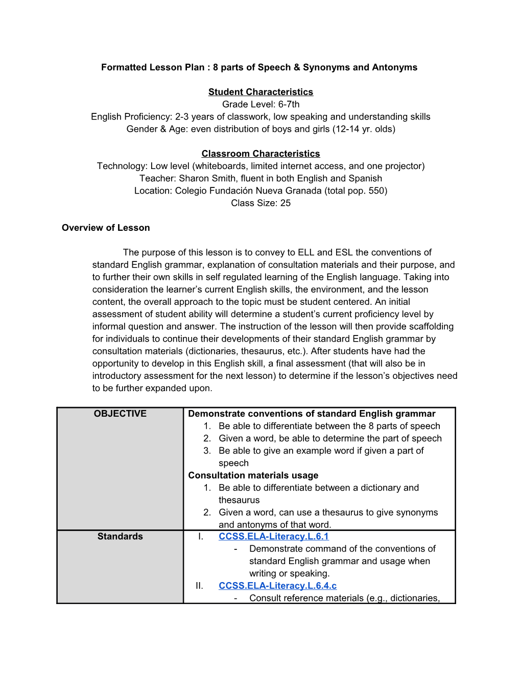 EDCI 270 Formatted Lesson Plan