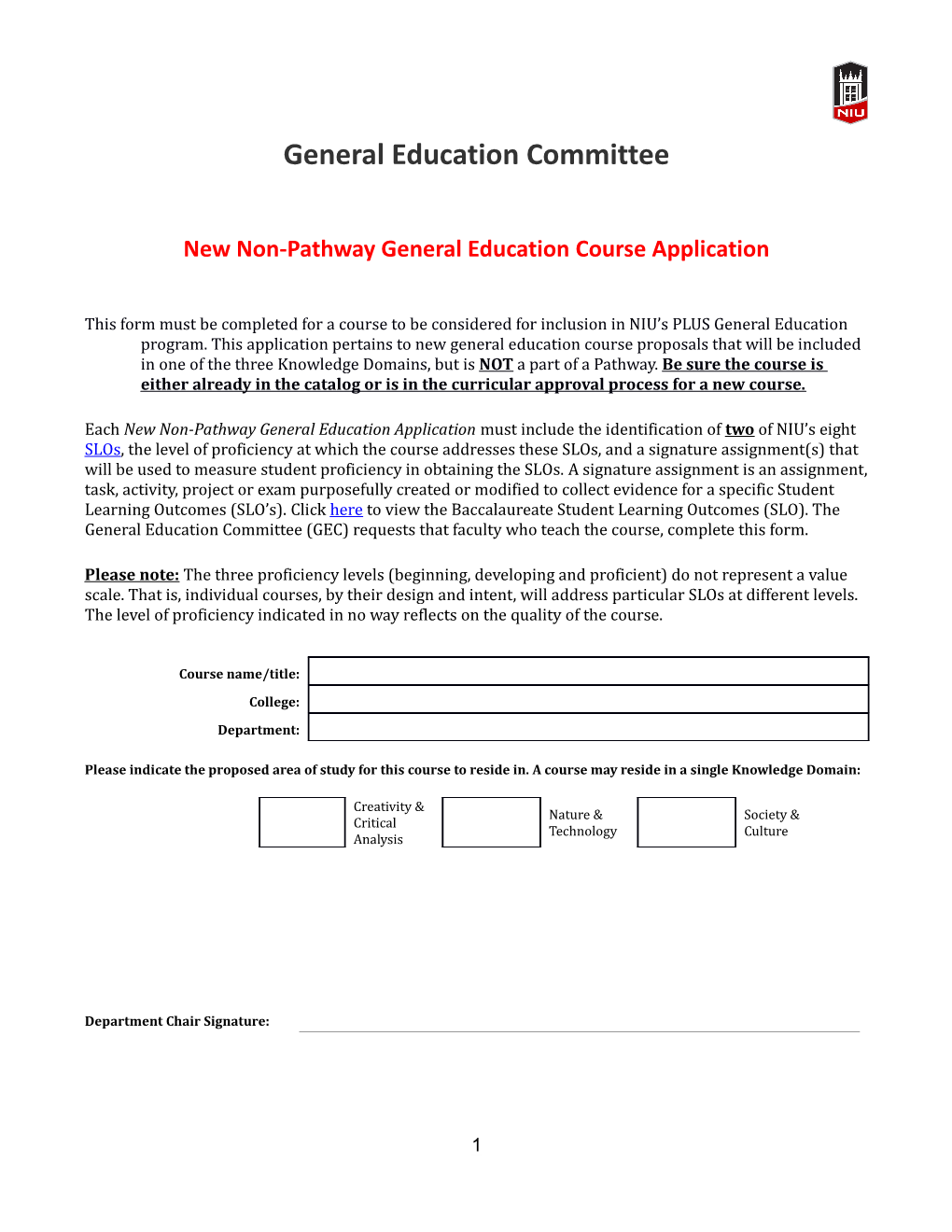 General Education Committee s1