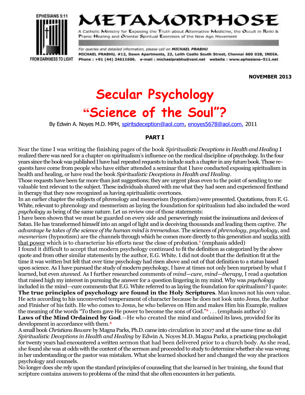 Secular Psychology