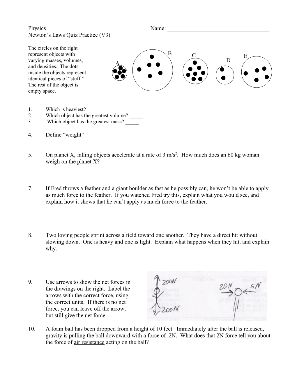 Newton S Laws Quizpractice (V3)