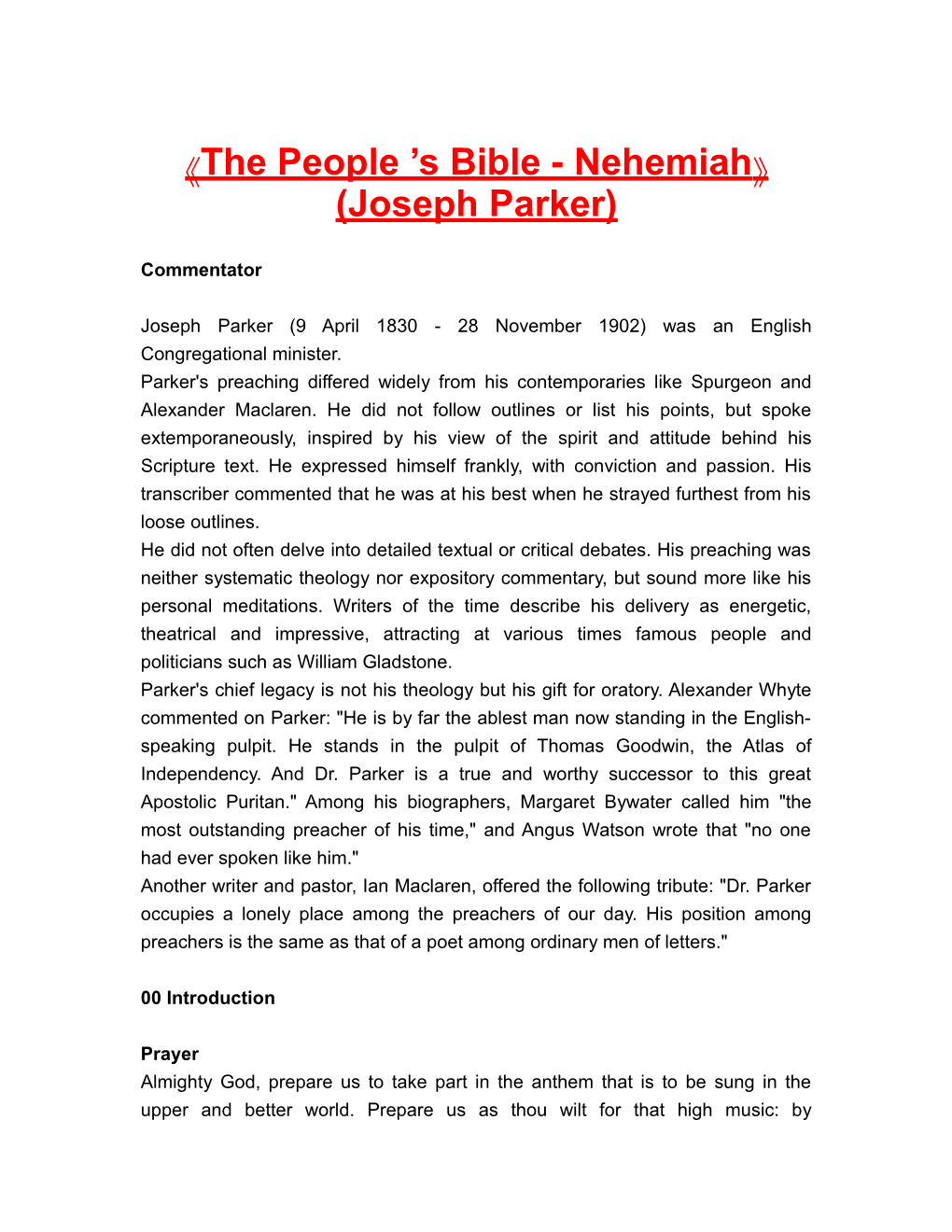 The People S Bible - Nehemiah (Josephparker)