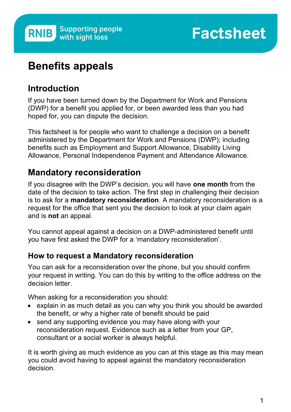 Benefits Appeals 2014-15 (For Benefit Decisions Made After 28 October 2013)