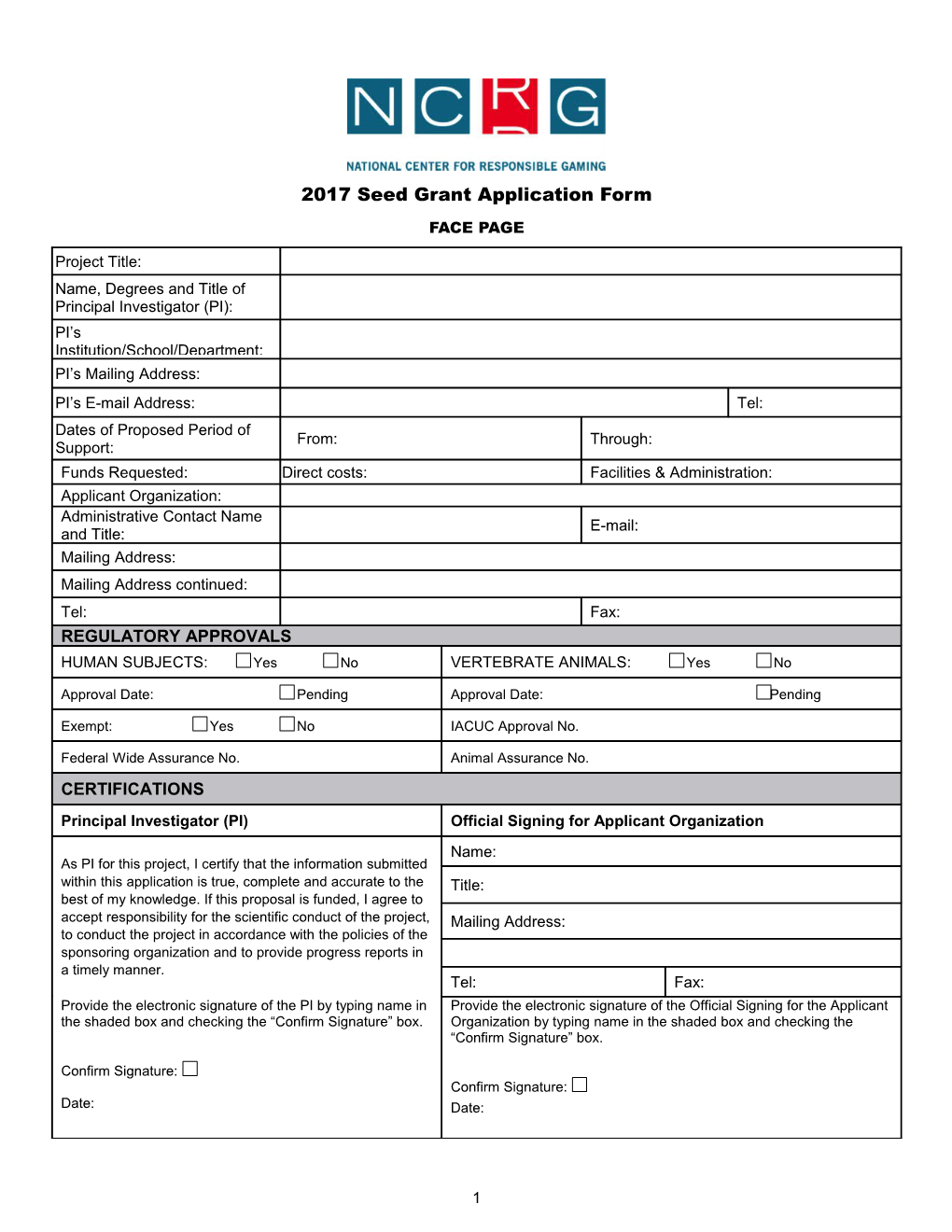 Exploration Grant Application Form
