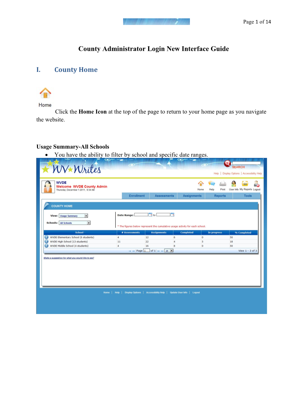 County Administrator Login New Interface Guide