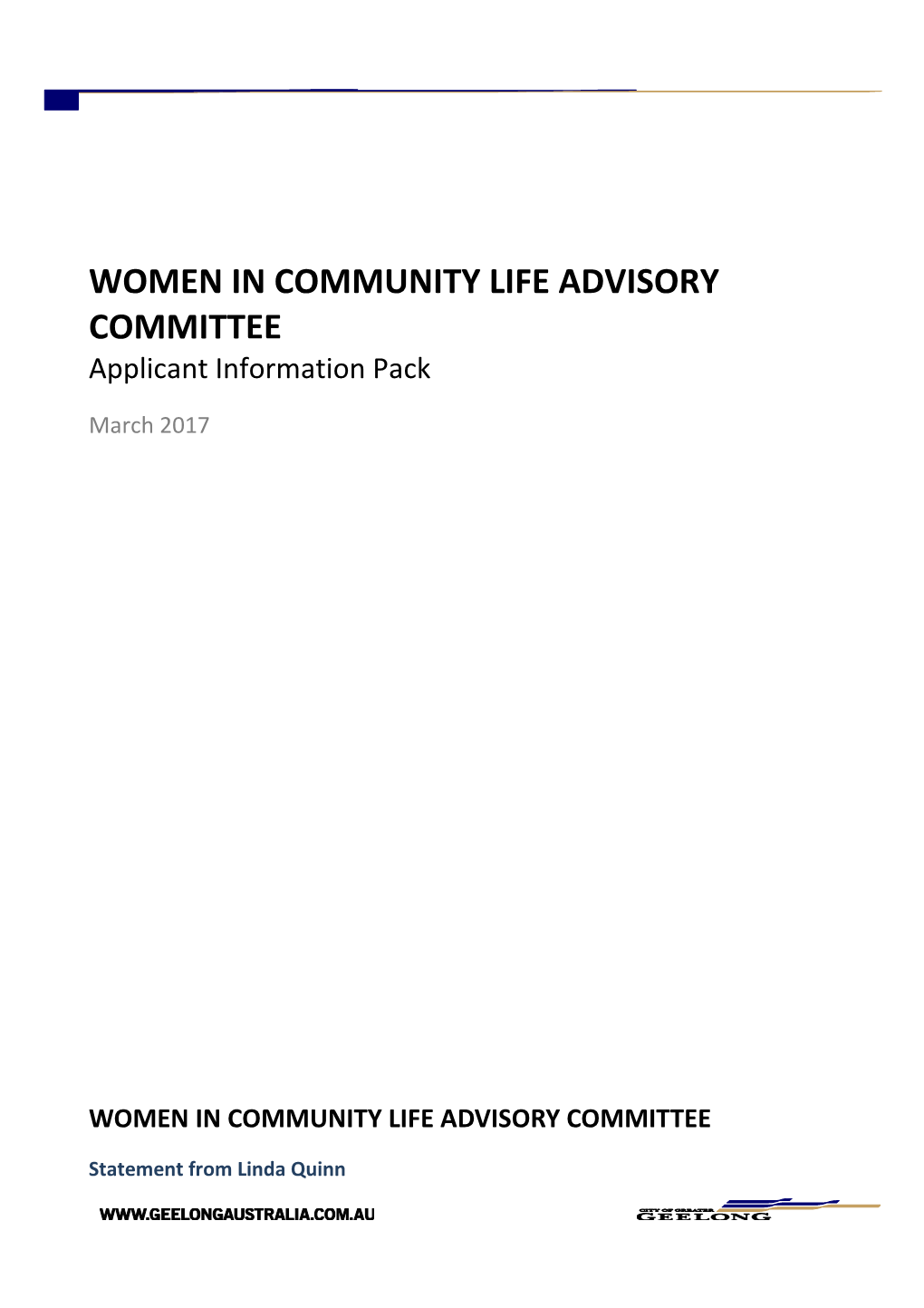 Women in Community Life Advisory Committee