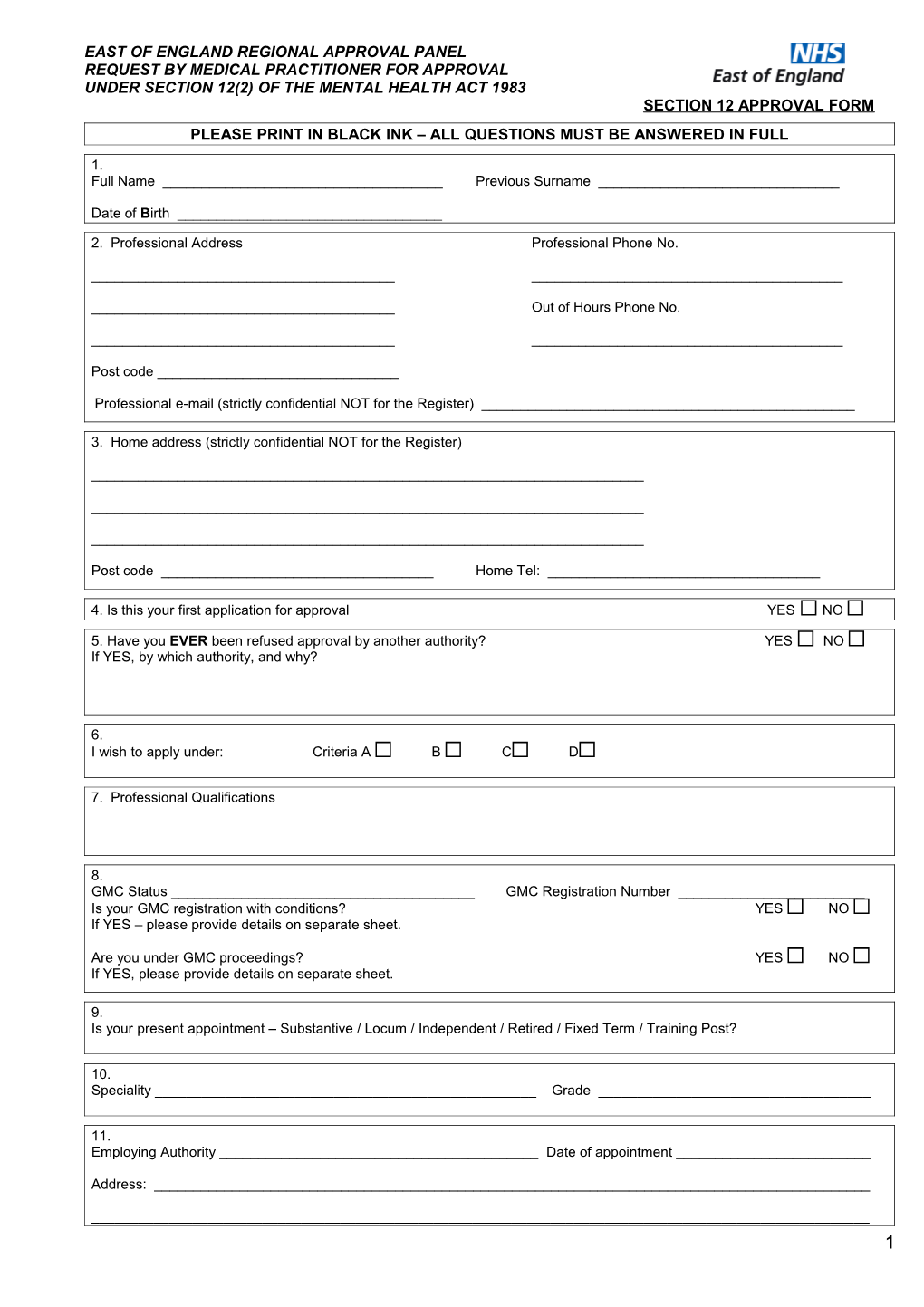 Draft Section 12 New Applicants Application Form 15