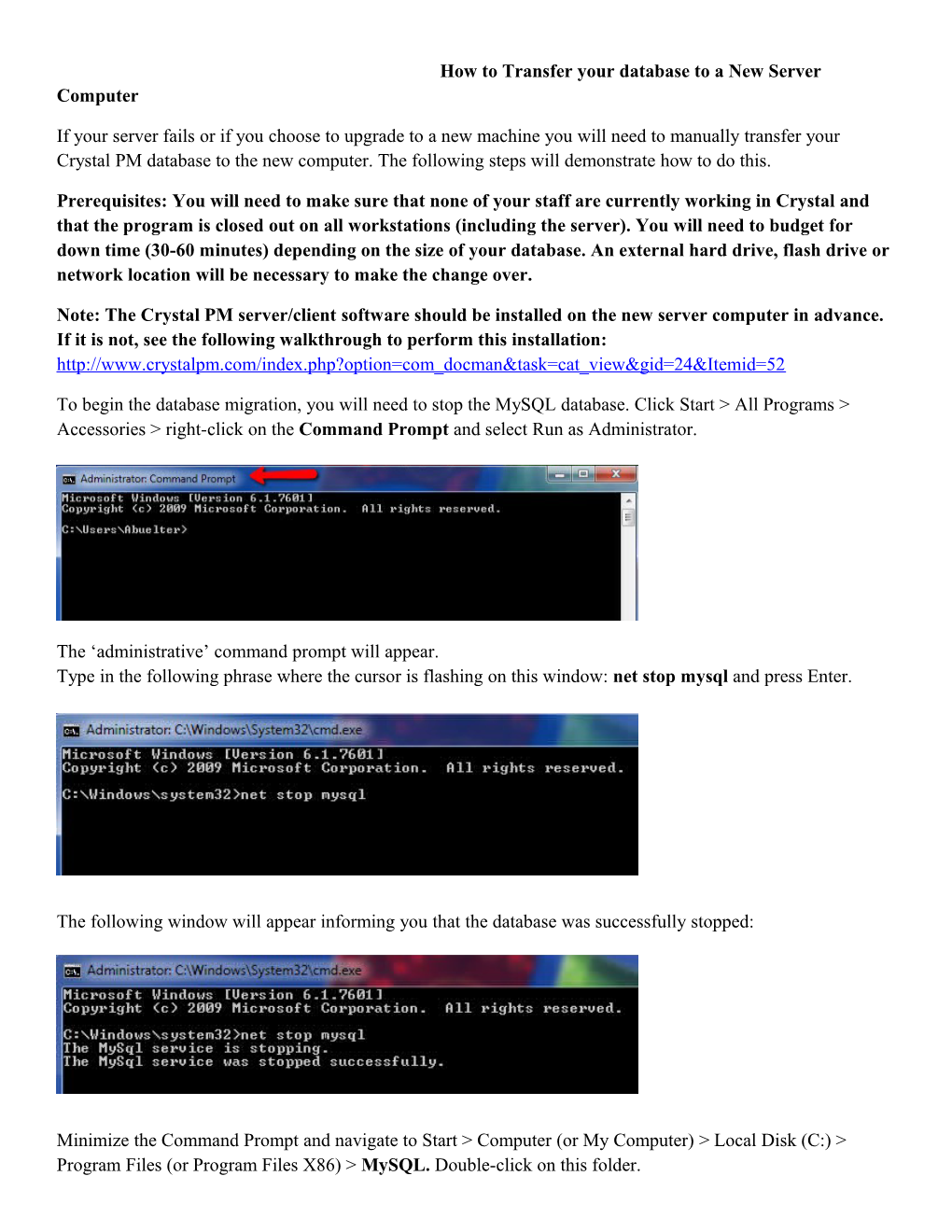 How to Transfer Your Database to a New Server Computer