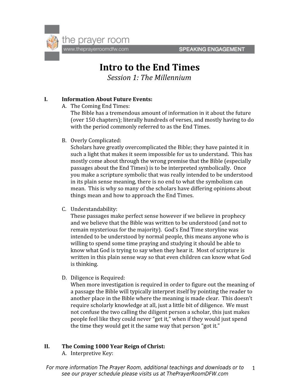 Intro to the End Times
