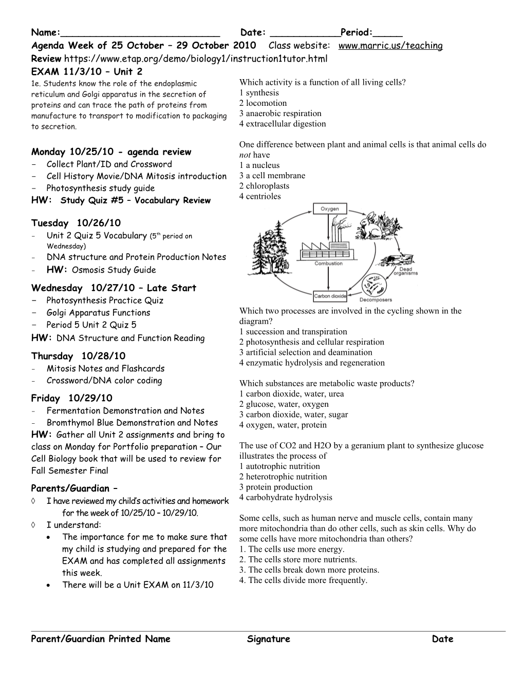 Class Agenda Week of 27-31 Aug 2007