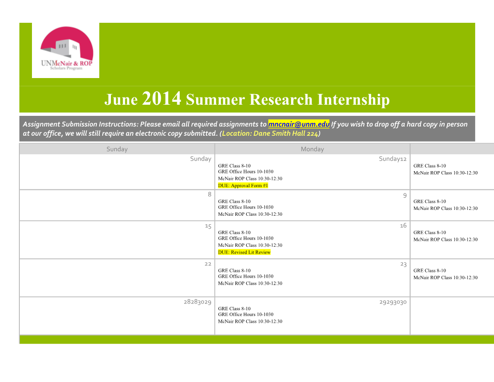 DUE Beginning August 1, 2014 and NO LATER Than August 11, 2014: Final Research Paper