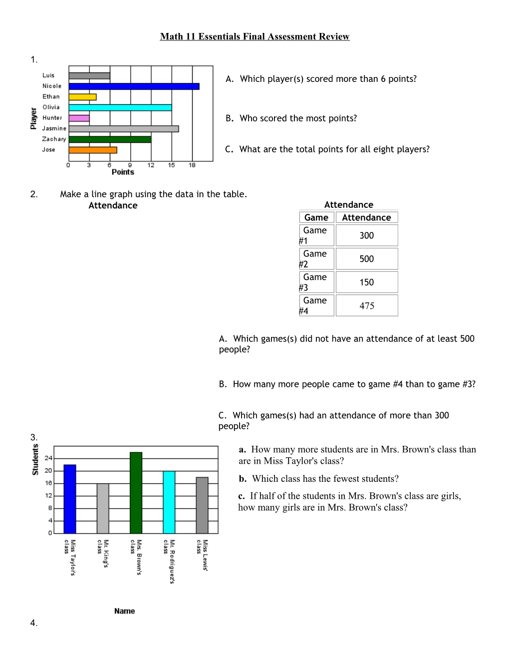 Math 11 Essentials Final Assessment Review