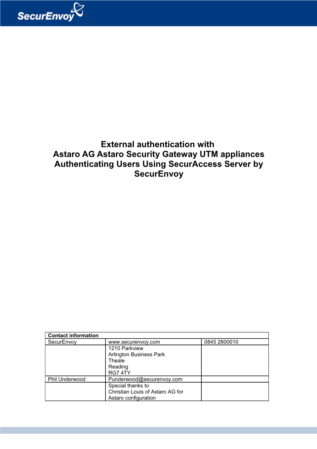 Astaro AG Astaro Security Gateway UTM Appliances