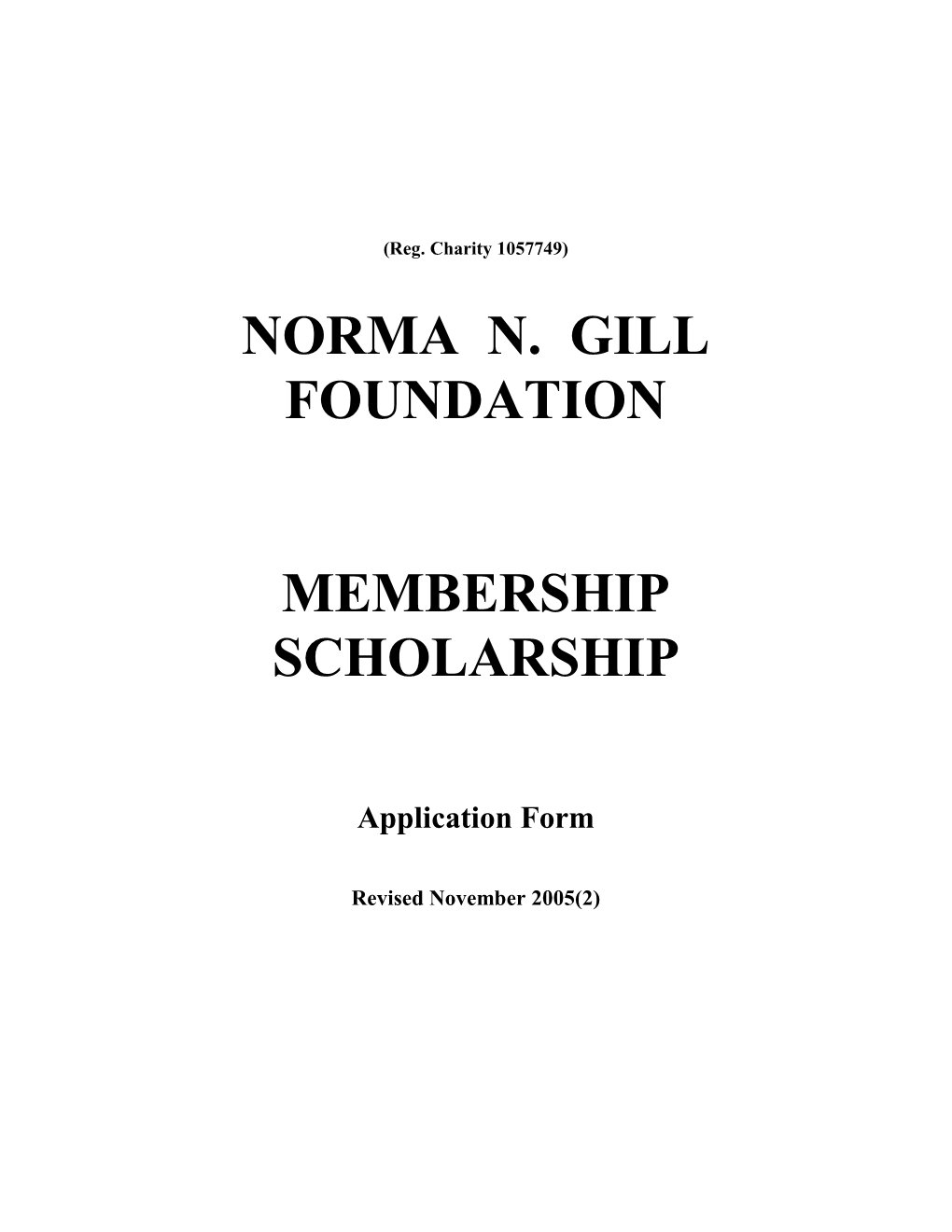 Norma N Gill Foundation - Membership