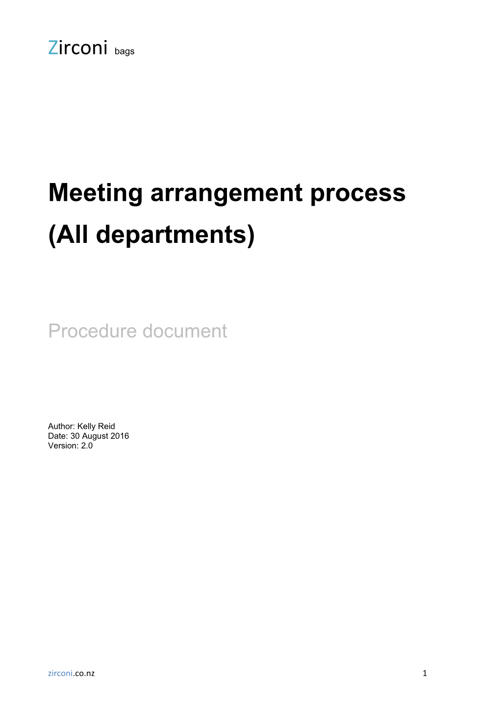 Meeting Arrangement Process