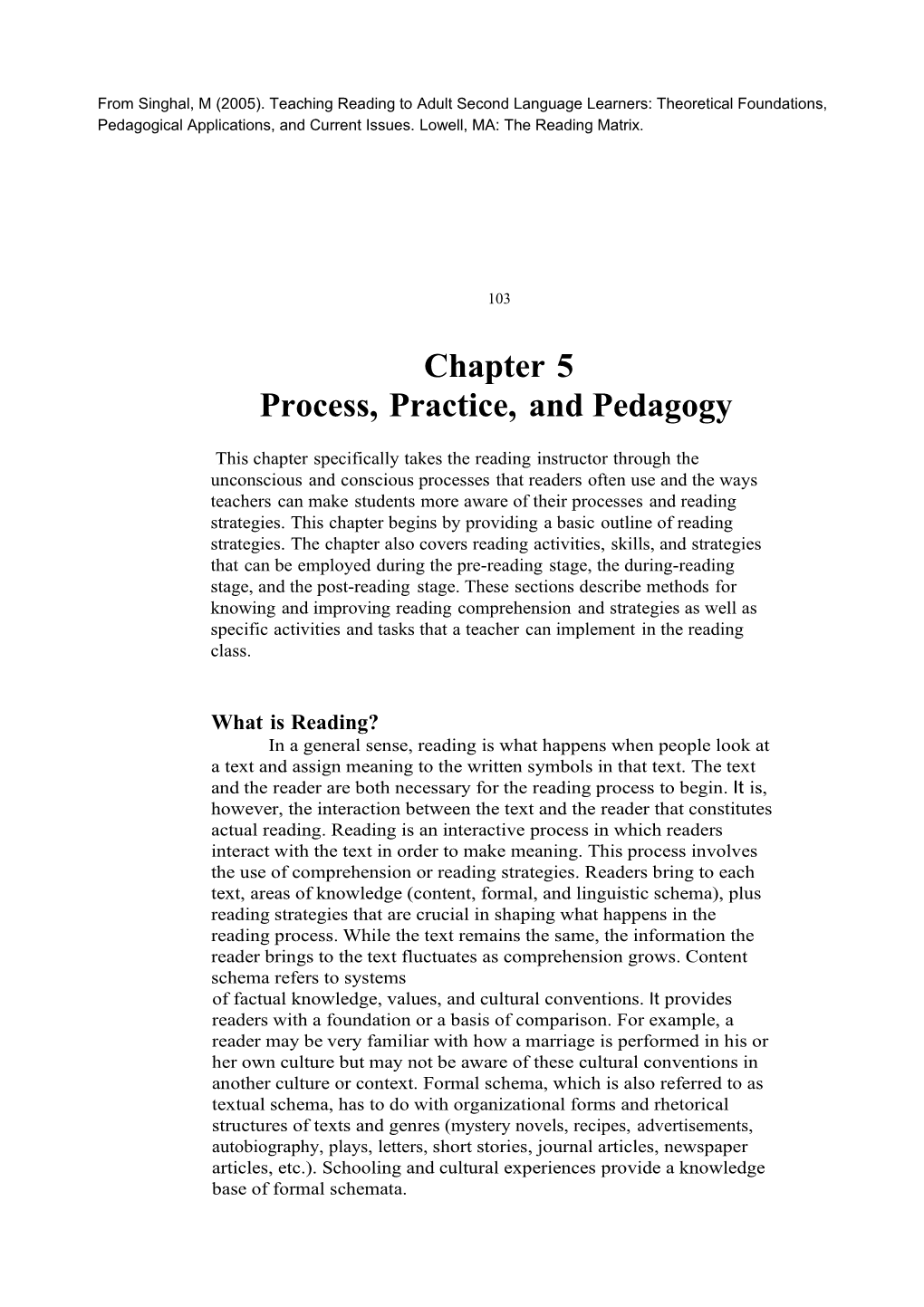 Process Practice and Pedagogy