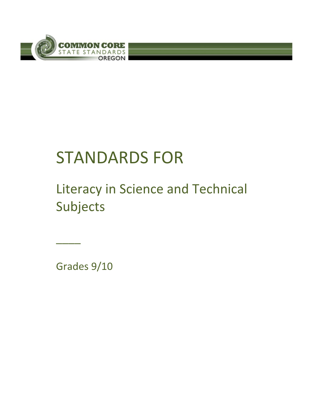 Literacy in Science and Technical Subjects