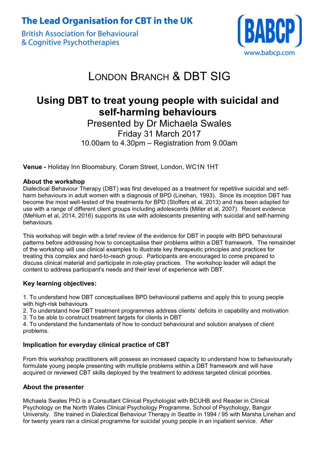 Using DBT to Treat Young People with Suicidal And