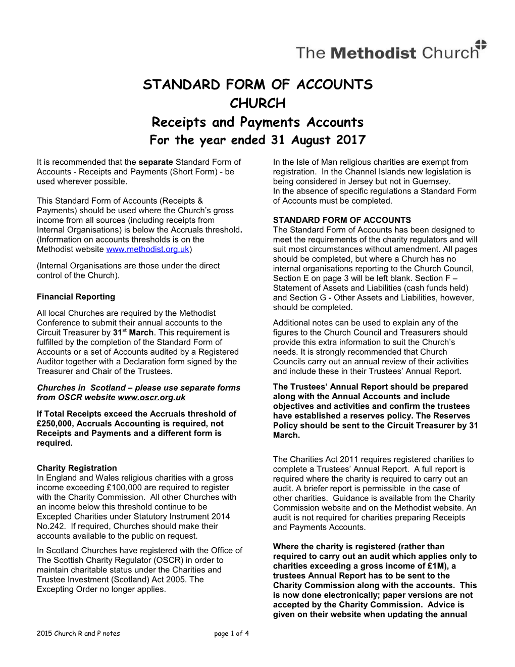 Church Text Std Form of Accounts Rp Text