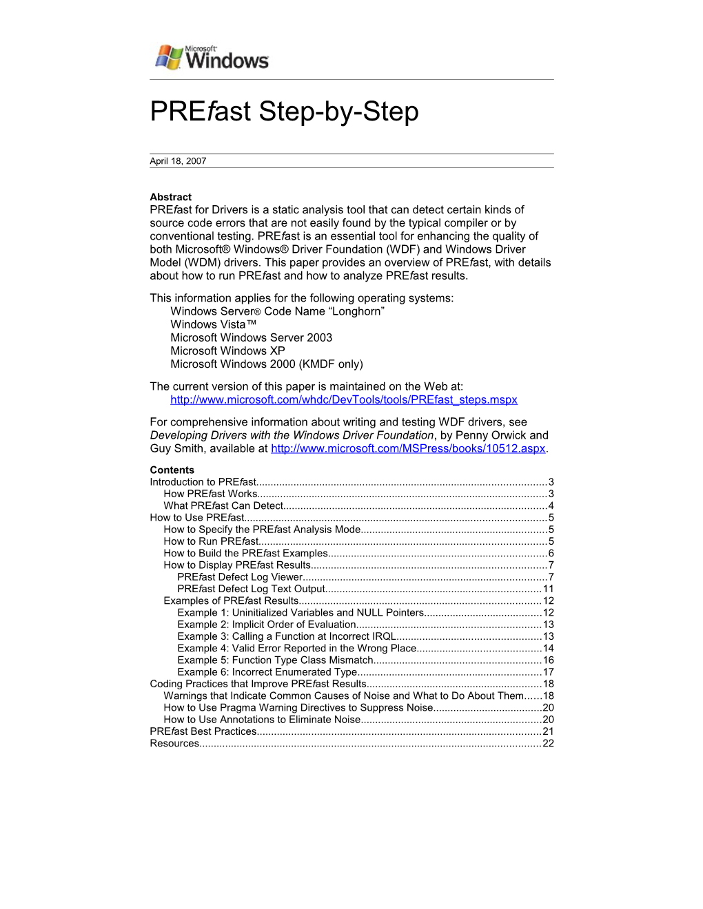 Prefast Step-By-Step