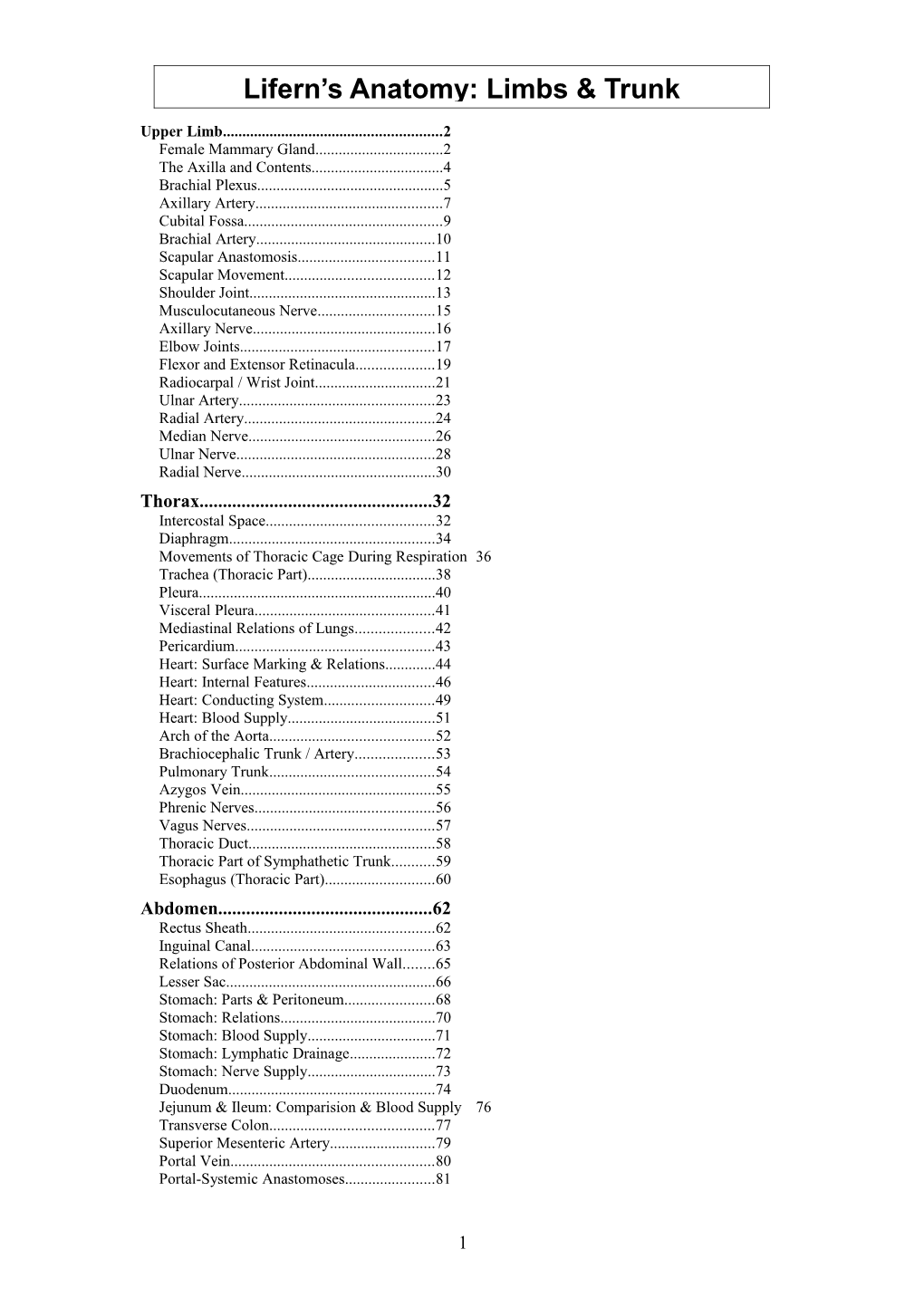 The Axilla and Contents 4